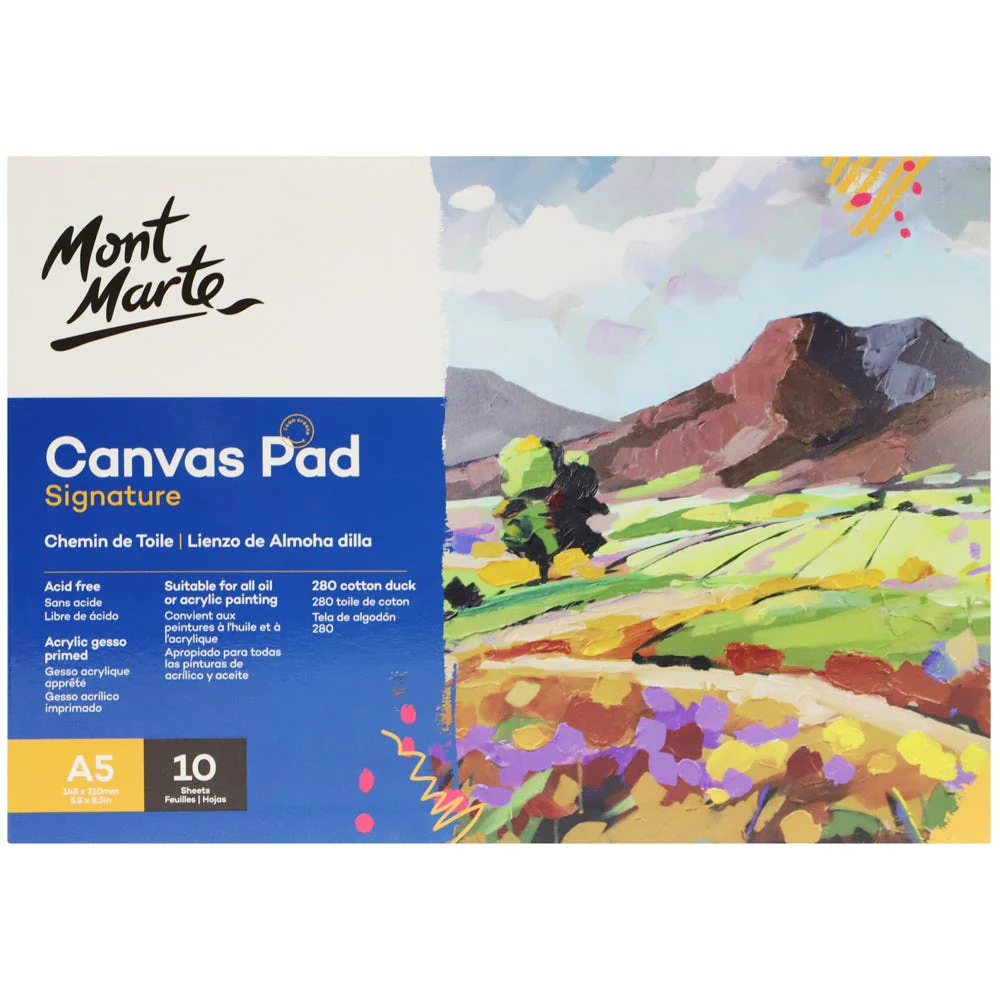 mont-marte-canvas-pad-10-signature-sheet-a5-5-8-x-8-3in_front