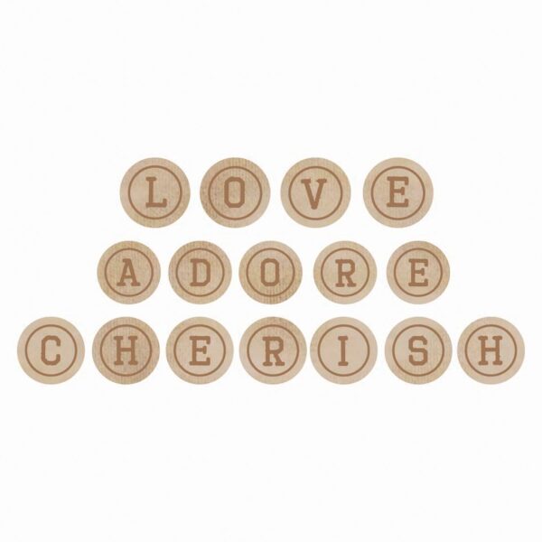 Kaisercraft Wooden Letter Words- Love, Adore & Cherish