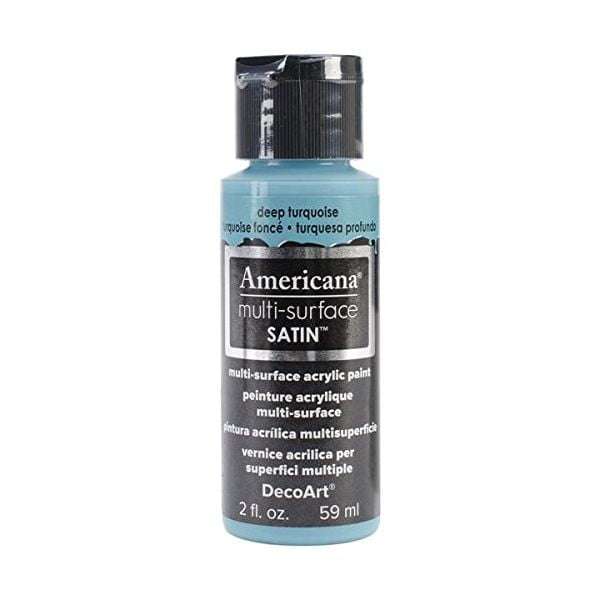 Americana Multi-Surface Satin Acrylic Paint 2oz-Deep Turquoise