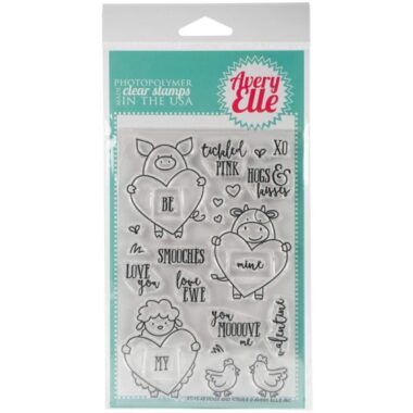 Avery Elle Clear Stamp Set 4x6" - Hogs & Kisses