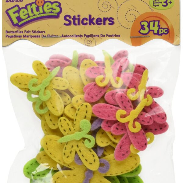 Butterfly Felt Stickers with Stitches