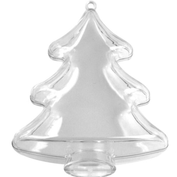 Clear Plastic Ornament- Tree Shape 10pp