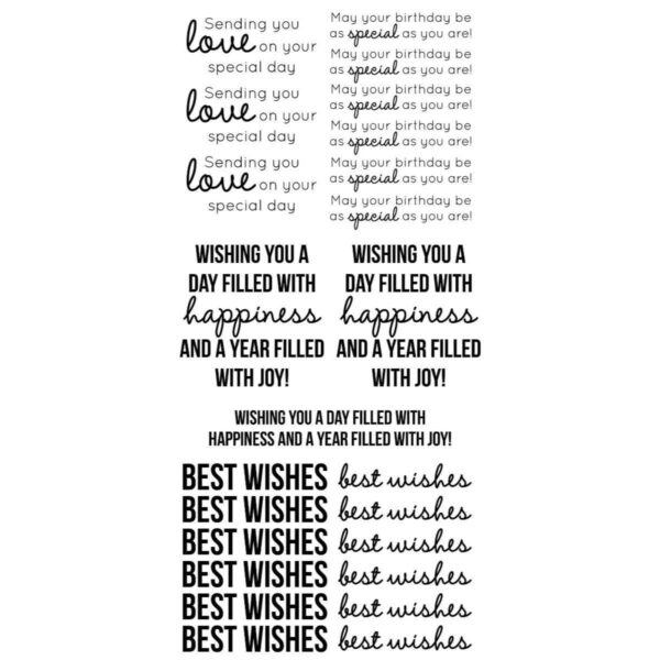 Kaisercraft Clear Stickers 5.75"X12"- Birthday Wishes