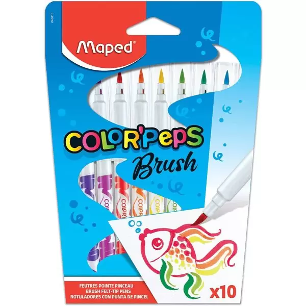 Colorpeps Maped Brush Pens 10ppstiff