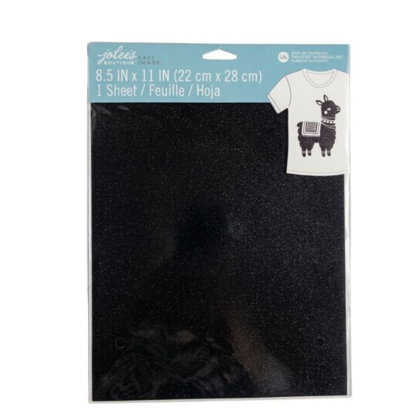 Jolee's Boutique Easy Image 8.5"X11" Single Transfer Sheet- Black Glitter