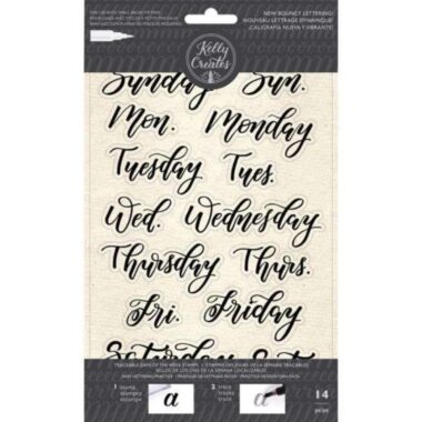 Kelly Creates Acrylic Traceable Stamps- Bouncy Days Of The Week