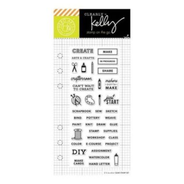 Kelly Purkey Clear Stamps 2.5"X6" - Arts & Crafts Planner