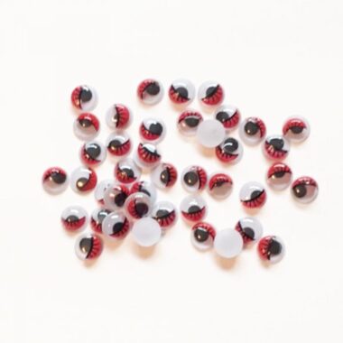 Googly Eyes Red with Eyelid 3/8"