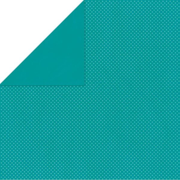 BoBunny Double Dot Double-Sided Textured Cardstock 12"X12"- Turquoise Dot