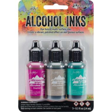 Tim Holtz Alcohol Ink - Valley Trail-Raspberry/Pebble/Clover