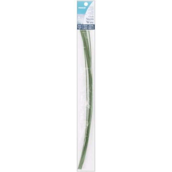 Cloth Covered Stem Wire 16 Gauge - Green