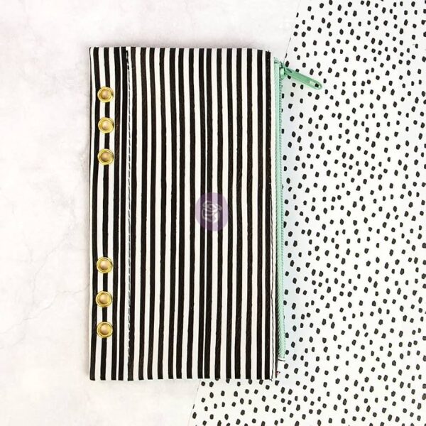 My Prima Planner Zippered Pen & Pencil Bag - Black and White