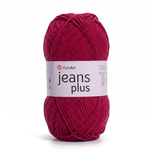 YarnArt Jeans Plus colour 51 claret yarn