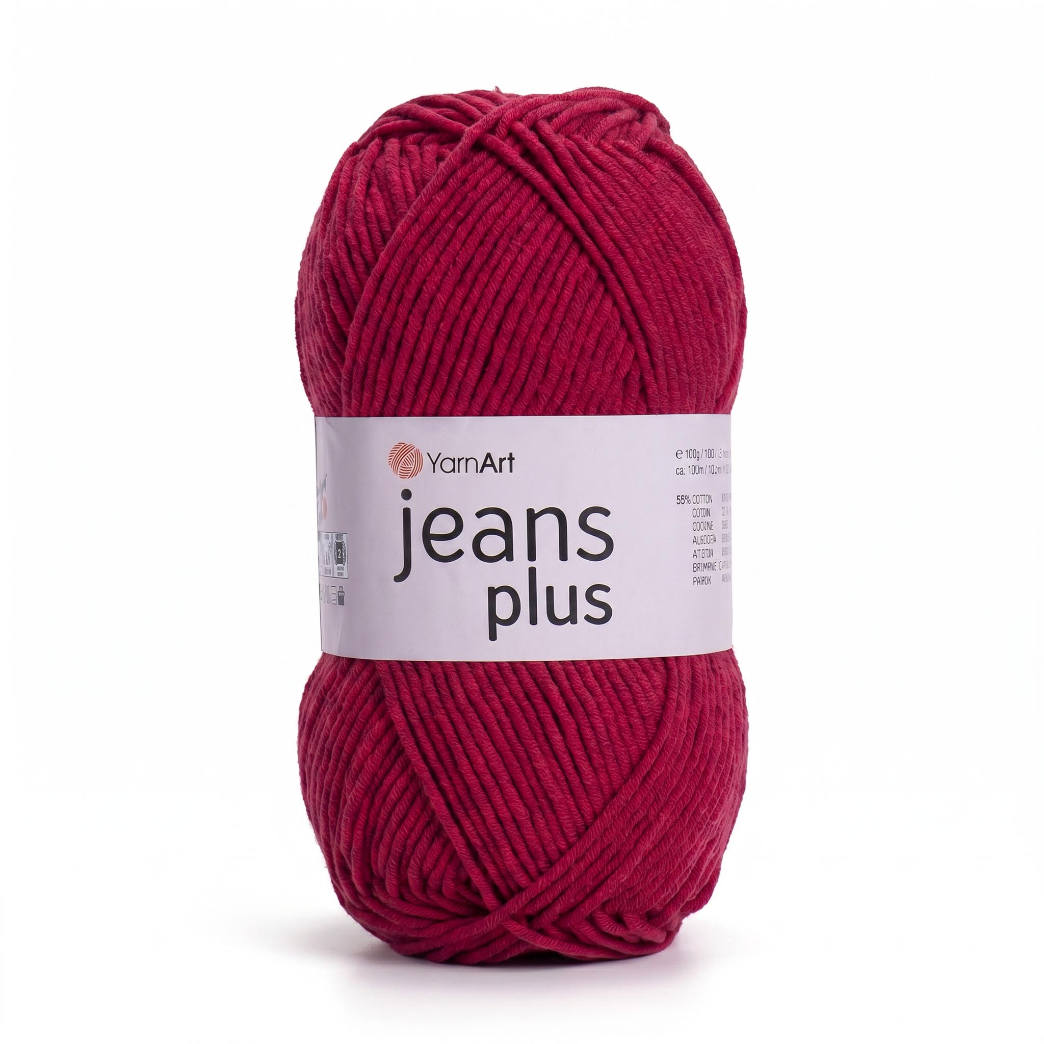 YarnArt Jeans Plus colour 51 claret yarn