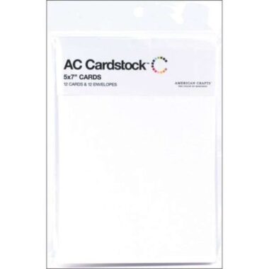 American Crafts A7 Cards W/Envelopes 12/Pkg- White