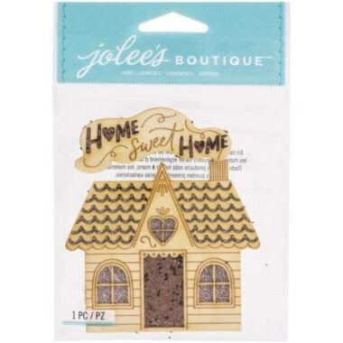 Jolee's Boutique Adhesive Laser-Cut Wood Embellishment- House