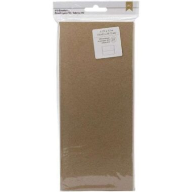 American Crafts #10 Envelopes (4.125"X9.5") 25/Pkg - Kraft