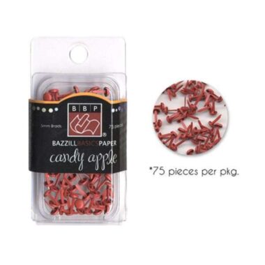 Bazzill Brads 5mm 75/Pk- Candy Apple
