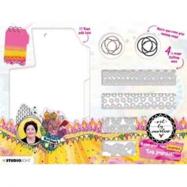 BM DIY Layered tag journal Marlene’s World 240x180x35mm nr.14