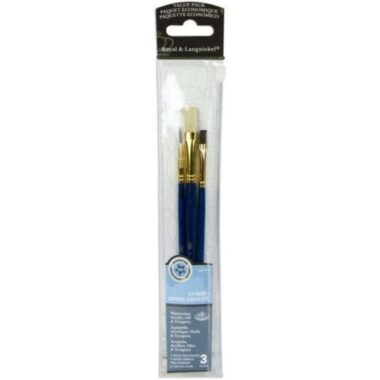 Camel/Bristle Value Pack Brush Set- 3pp