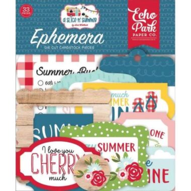 Echo Park Cardstock Ephemera 33/Pkg - Icons, A Slice of Summer