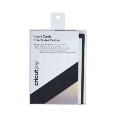 Cricut Insert Cards 12pcs - Black/Silver Holographic