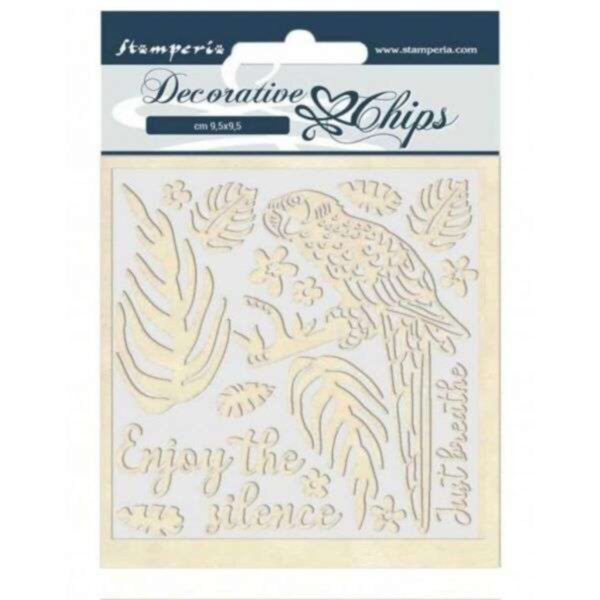 Decorative chips 14x14 cm - Amazon parrot