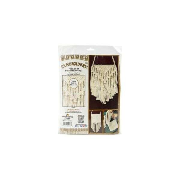 Design Works/Zenbroidery Macrame Purse Kit 7"X8"