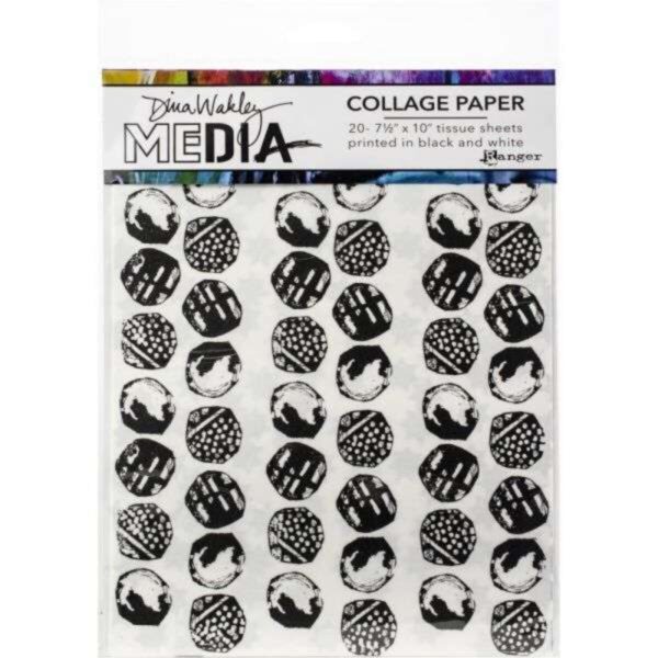 Dina Wakley Media Collage Tissue Paper 20 Pkg- Backgrounds