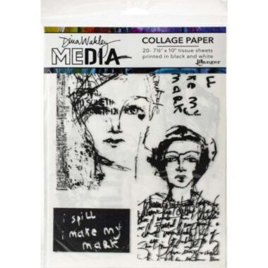 Dina Wakley Media Collage Paper- Vintage & Sketches