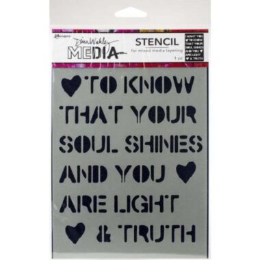 Dina Wakley Media Stencils 9"X6”- Soul Shines