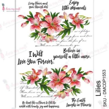 Dress My Craft Transfer Me Sheet A4- Lillies