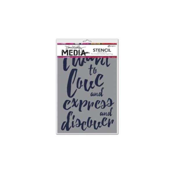 Dina Media Stencil - I Want