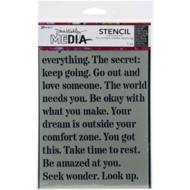 Dina Wakley Media Stencils 9"X6" - Mantras