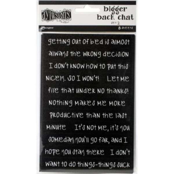 Dylusions Bigger Back Chat Stickers- Black Set #2
