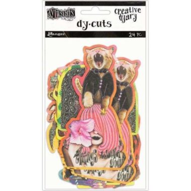 Dylusions Creative Dyary Die Cuts 24/Pkg- Set 6