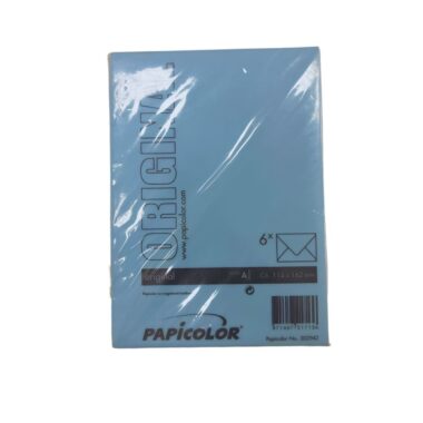 Papicolor A6 Envelopes 6/Pkg - Light Blue