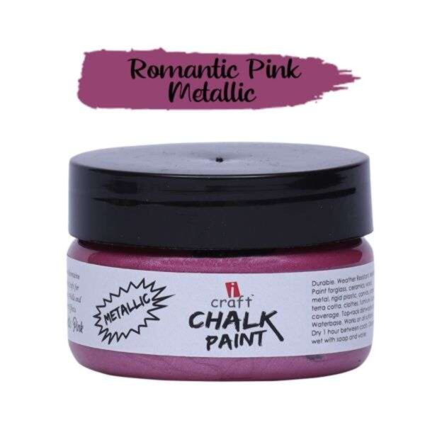 Icraft Metallic Paint 60ml- Romantic Pink
