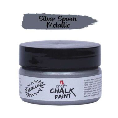 Icraft Metallic Paint 60ml- Silver Spoon