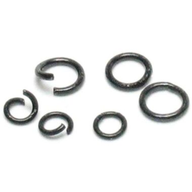 Jewelry Basics Metal Findings 400/Pkg - Black Jump Rings