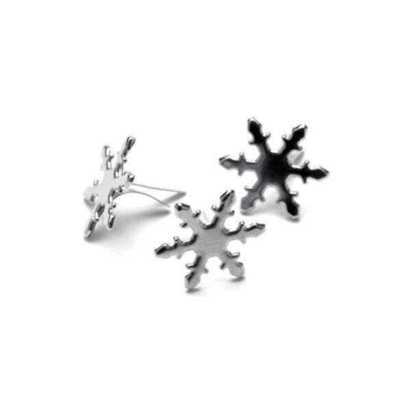 Creative Impressions Metal Paper Fasteners 50/Pkg - Snowflakes Silver