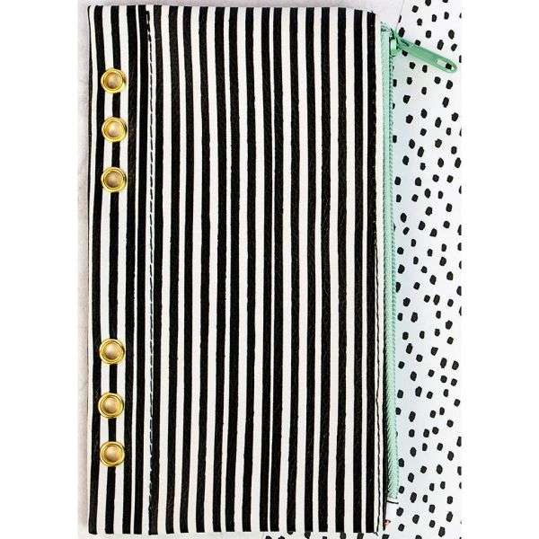 My Prima Planner Zippered Pen & Pencil Bag - Black and White