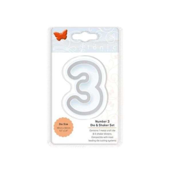 Tonic Studios - Essentials - Number 3 Die & Shaker Set - 2823E