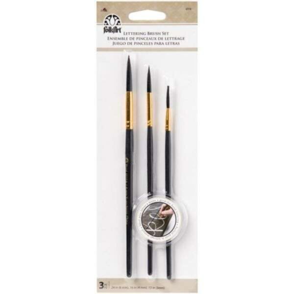 FolkArt Painting Tool Lettering Brush Set 3/Pkg