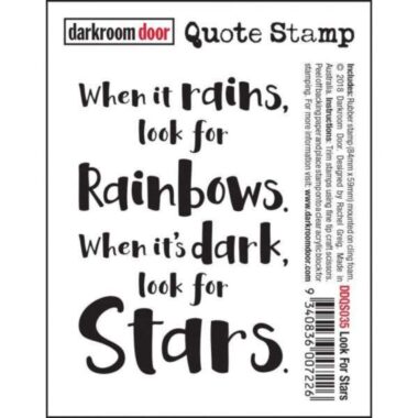 Darkroom Door Quote Cling Stamp 3.3"X2.3" - Look For Stars