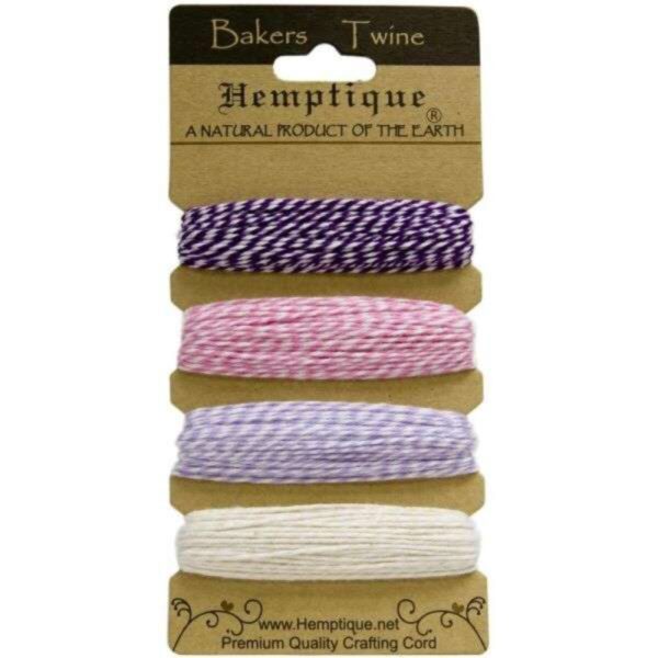 Hemptique Cotton Baker's Twine 2-Ply 120' - Raspberry Sorbet