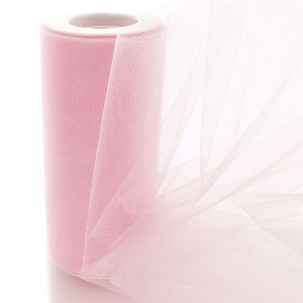 Expo Shiny Tulle 6"X24yd Spool - Baby Pink