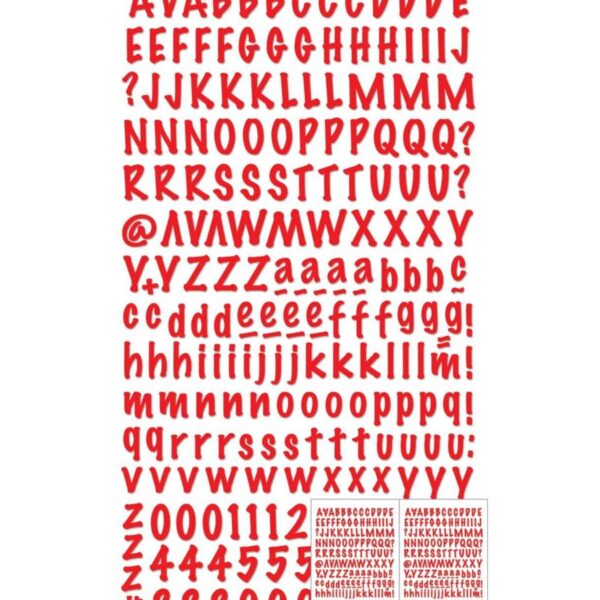 Sticko Alphabet Stickers Red Marker Small