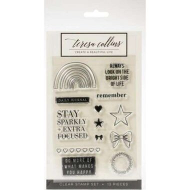 Teresa Collins Clear Stamp Set-Brightside, Remember