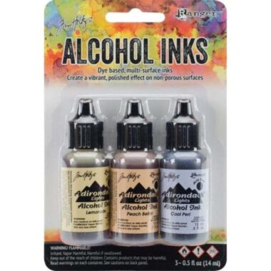 Tim Holtz Alcohol Ink - Wildflowers-Lemonade/Peach Bellini/Peri